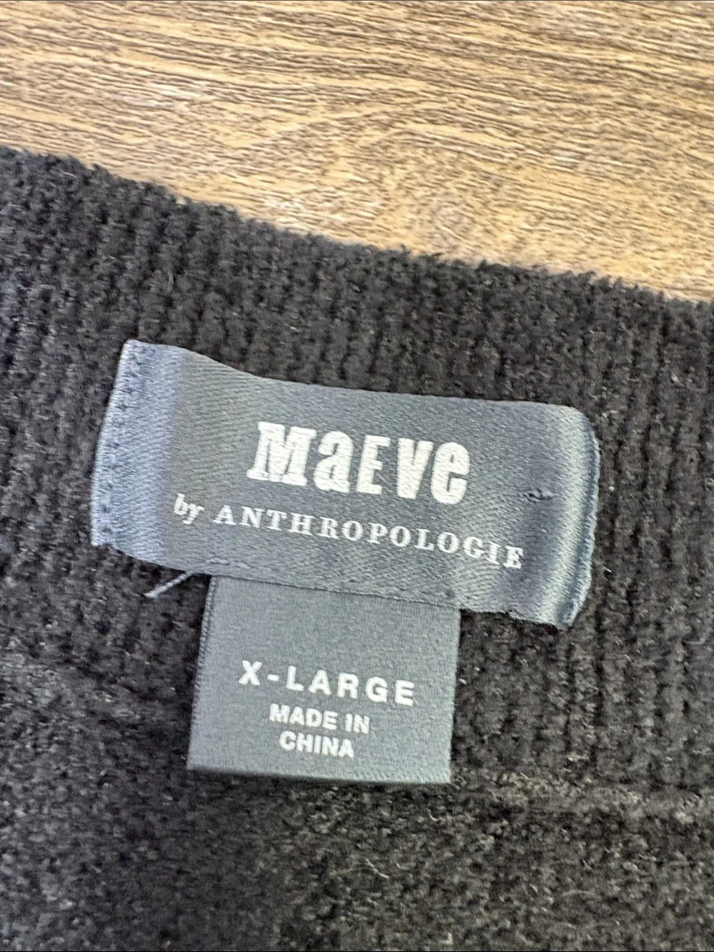 Maeve by Anthropologie Black Textured Diamond Knit Flare Skirt XL